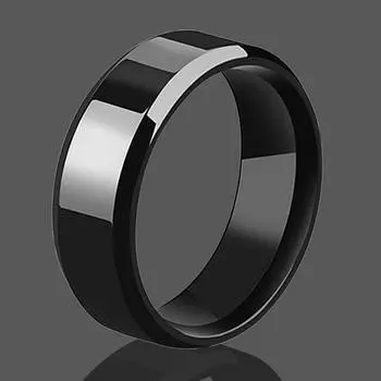 Базовое кольцо 8 мм — суперполированное мужское кольцо с матовой отделкой, подходит как для мужского, так и для женского обручального кольца, кольцо из нержавеющей стали, классическое мужское обручальное кольцо 5
