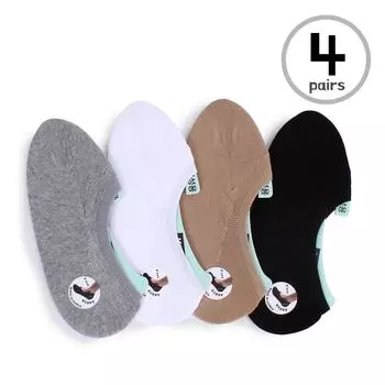 Базовые бесшовные носки-невидимки (4 пары) KH14 22 cm - 25 cm