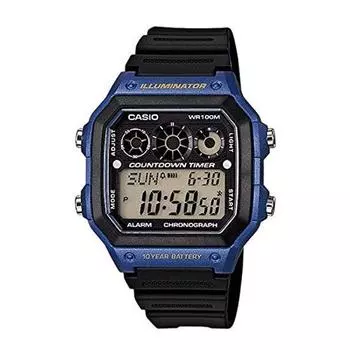 Базовые цифровые часы Casio, черные, мужские, AE-1300WH-2A [Товар]