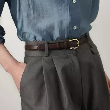 Базовые модели. Молодой изысканный изысканный ремень Grace. Французская золотая пряжка из натуральной кожи. Легкий роскошный женский стильный ремень. 100cm чёрный