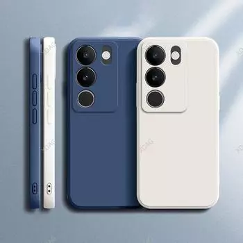 Базовый чехол чистого карамельного цвета для телефона VIVO V29 Pro V29Pro VIVOV29 5G Funda Soft Square Liquid Silicone Back Cover Luxury Carcasa VIVO V29