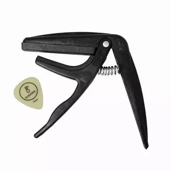 Базовый каподастр для укулеле с оригинальным каподастром для банджо с медиатором 9/Укулеле укулеле, мандолина, (черный) чёрный