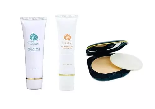 Базовый макияж Aura Face UV Conditioner Moisture Fit Foundation цвета в наборе Pressed Powder цвета в наборе базового макияжа для увлажненной и сияющей кожи