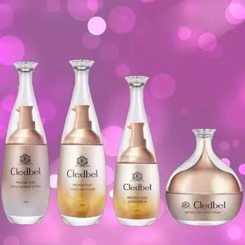 Базовый набор Cledbel Prestige Gold Lifting, золотое издание + повязка для волос, 1 набор