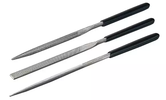 Базовый набор напильников Tamiya Craft Tool Series, средний, пластиковый, с двойной насечкой, модель инструмента 74045 № 46