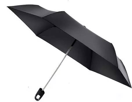 Базовый стандартный складной удобный для использования в руке для солнечной или дождливой погоды, затемняющий УФ-водонепроницаемый черный зонт, мужской, подвесной, для переноски, крючок, ручка, 55 см,