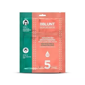 BBLUNT Advanced Smoothening Heat Hair Spa Mask с кератином и гиалуроновой кислотой - 70 г | Делает волосы гладкими и прямыми | Глубоко питает