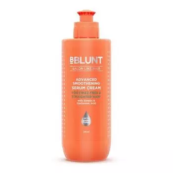 BBlunt Advanced Smoothening Serum Cream с кератином и гиалуроновой кислотой - 200 мл | Делает волосы гладкими и прямыми | Глубоко питает