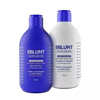 BBLUNT Intense Moisture Natural Hair Shampoo and Conditioner Combo для сухих волос у женщин и мужчин для ежедневного использования (300мл + 250г)