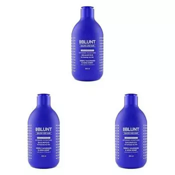 BBLUNT Интенсивно увлажняющий шампунь с жожоба и витамином Е для сухих и вьющихся волос - 300 мл (Пакет из 3)