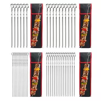 BBQ Барбекю Кебаб Еда Мясо Овощи Гриль Палочки Шампуры Приготовление Жаркое 6Pcs