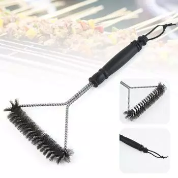 BBQ Grill Barbecue Kit Portable Anti Rust Brush Clean Accessories Non Stick Cleaning Brushes Barbecue Wire Brush Cooking Tools