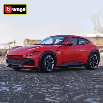 Ббураго 1:25 Ferrari SUV Purosangue сплав спортивная модель автомобиля литой металл гоночный автомобиль транспортные средства модель высокая имитация детская игрушка подарок красный