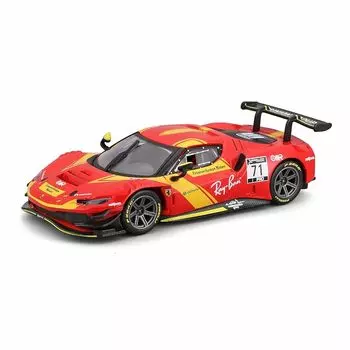 Ббураго 1:43 гоночный автомобиль ferrari 296 GT3 No.71 Готовый продукт литой автомобиль gt3 подарок, украшение, благодарность
