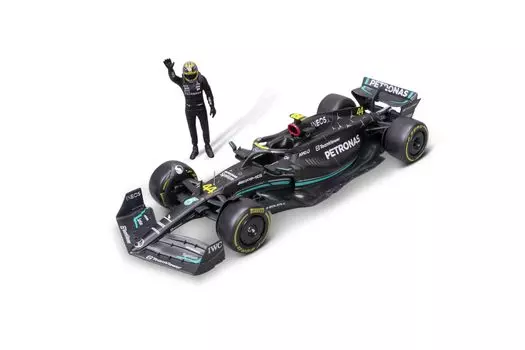 Bburago 2023 Модель F1 Mercedes AMG Petronas W14 E Performance Льюис Хэмилтон Фигурка Включена Гоночный Спортивный Автомобиль Мини-Автомобиль Литой Автомобиль Полный Продукт чёрный