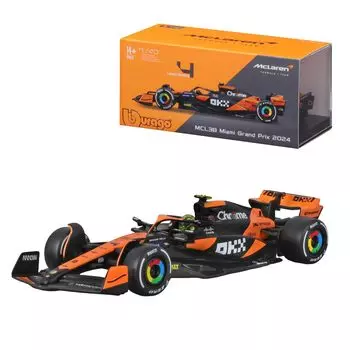 Bburago 2024 Модель 143 Signature Series F1 McLaren MCL38 #4 Lando Norris Race Sports Car Mini Car Diecast Car Complete Product 18-38215 (# 4)