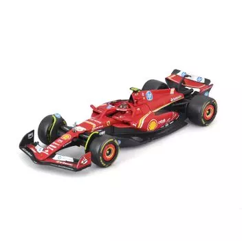 Bburago 2024 Модель Signature Series F1 Ferrari Carlos Sainz Литой автомобиль Полный продукт 1/43 SF-24#55 18-36843(#55) красный