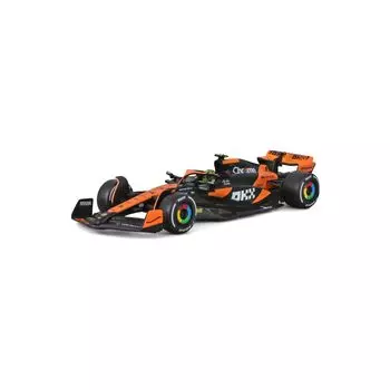 Bburago 2024 Модель Signature Series F1 McLaren MCL38 Lando Norris Race Sports Car Мини-автомобиль Литой автомобиль Полный продукт 1/43 #4 18-38215 (# 4) оранжевый