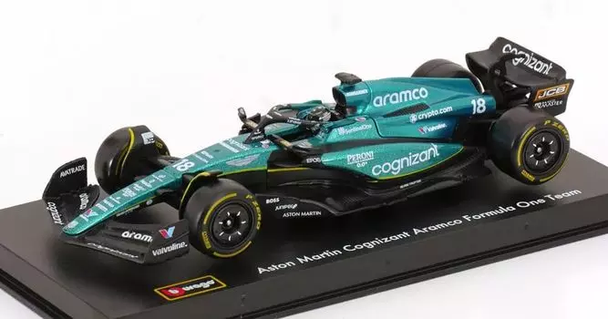 Bburago Aston Martin F1 AMR23 Lance Stroll Bburago Lance Stroll Signature Series 1/43 2023#18 [Предмет] зелёный