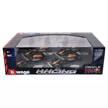Bburago F1 1/43 red bull racing набор из 4 / 2023 RB19 max Verstappen - sergio Perez Miami GP