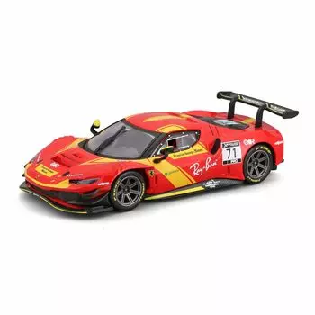 Bburago Ferrari 296 GT3 гоночный автомобиль завершенный GT3 литой автомобиль оценка 143 № 71 подарок, украшение, красный