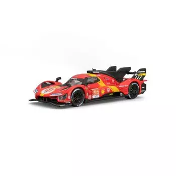Bburago Ferrari 499P Turbo V6 Team Ferrari AF Corse 2023 Le Mans Winner Mini Car Diecast Car Complete Product 1/43 3.0L #51 18-36312