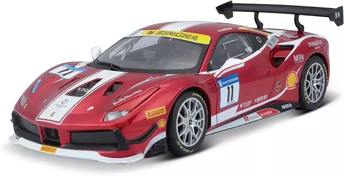Bburago Ferrari Bburago Ferrari 488 CHALLENGE гоночный спортивный автомобиль литой автомобиль литая модель мини-машина 1/24 1/24 18-26308
