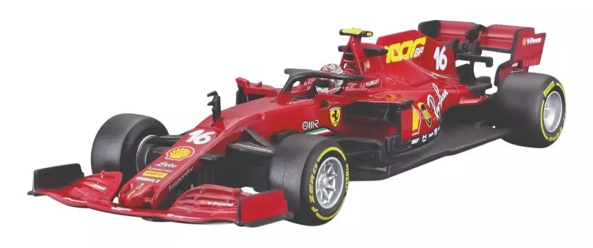 Bburago Ferrari SF1000 Tuscany GP No 16 Leclerc Прозрачный корпус Готовый продукт 1/43 (2020) С.