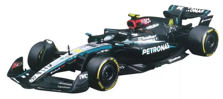 Bburago Команда Petronas F1 W15 Хэмилтон Готовое изделие BUR38208H 1/43 Mercedes-AMG (2024) E-Performance № 44 Л. (Оконная рама)