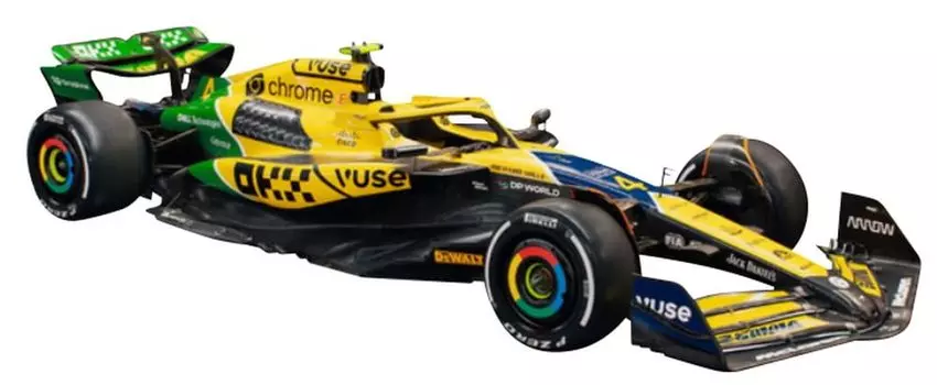 Bburago McLaren F1 Team MCL38 Monaco GP Senna Special Specification со шлемом Завершенный продукт BUR38215NS 1/43 (2024) №4 Л.Норис (Очистить регистр)