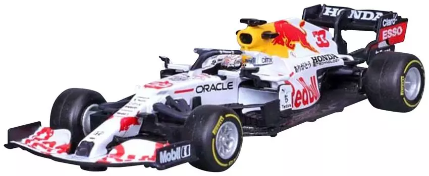 Bburago Red Bull Racing RB16B Turkish GP Белая окраска Завершенное изделие BUR38060V 1/43 (2021) №33 М.Ферстаппен (с водителем)