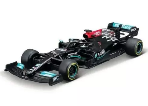 Bburago Signature Series 2021 Mercedes Benz AMG F1 Valtteri Bottas Bburago Mercedes Benz AMG F1 W12 Valtteri Bottas Гоночный спортивный автомобиль литой автомобиль
