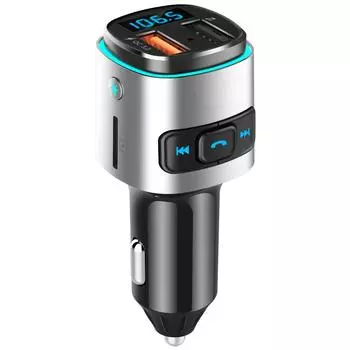 BC41 QC3.0 Quick Charge Car Bluetooth MP3 Player Car FM Transmitter Dazzle Color Ambient Light Display digital tube display