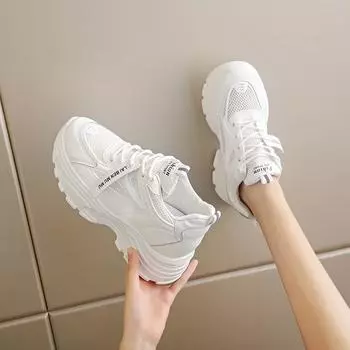 BCEBBYL модные весенне-осенние новые сетчатые дышащие кроссовки с круглым носком и толстой подошвой повседневные спортивные кроссовки для женщин 36