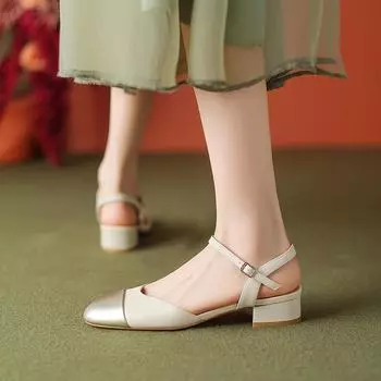 BCEBYL/летние дышащие сандалии с круглым носком и открытым носком, новые модные элегантные повседневные женские туфли на низком каблуке, Chaussure Femme 35