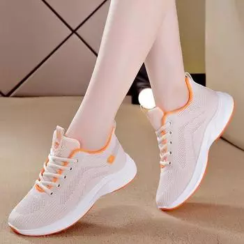 BCEBYL Летние Круглые Сетчатые Неглубокие Дышащие Легкие Удобные Женские Туфли Модные Новые Повседневные Кроссовки Для Бега 35