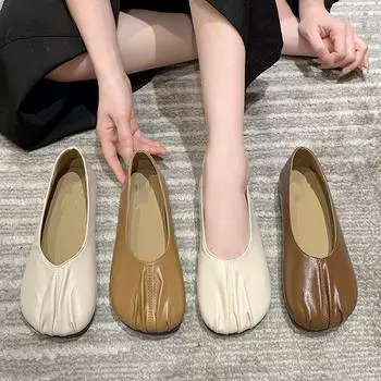 BCEBYL/летняя мода, дышащая женская обувь с круглым носком и мелким носком, новые удобные лоферы на мягкой подошве на плоской подошве, Zapatos Mujer 35
