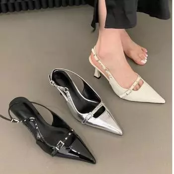 BCEBYL модные новые сандалии на шпильке с острым носком и открытым носком, летние пикантные элегантные повседневные женские туфли на низком каблуке, Zapatos Mujer 38