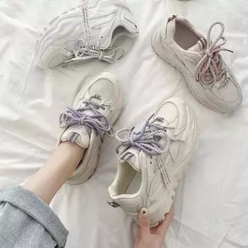 BCEBYL Новые модные женские туфли с круглым носком и перекрестными ремешками, осенние, толстые, нескользящие, износостойкие, повседневные кроссовки для бега 35