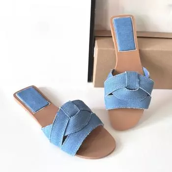 BCEBYL/Новые модные пикантные прогулочные туфли на плоской подошве с круглым носком, сандалии, повседневная удобная пляжная обувь, элегантные женские тапочки 35