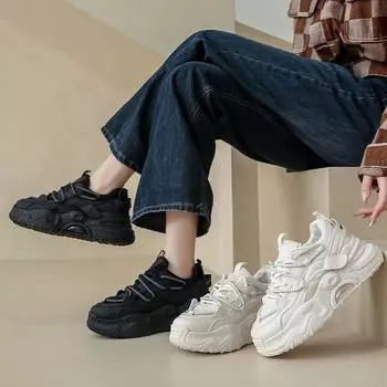 BCEBYL Новые сетчатые толстые ремни с перекрестными ремешками, модные женские туфли, удобные повседневные нескользящие износостойкие кроссовки для бега 35