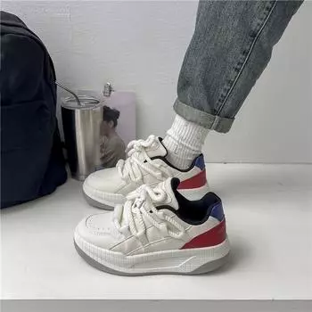 BCEBYL осенние новые износостойкие модные женские туфли с перекрестным кружевом на толстой подошве, нескользящие удобные повседневные кроссовки для бега на плоской подошве 36