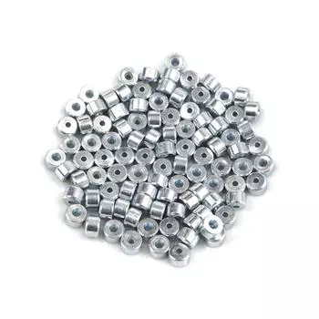 BCR008 100 шт., автомобильный оконный регулятор, намоточное устройство для ремонта, стальной трос, конец троса, фитинг, стопорная втулка, обжимная заклепка 6x3,5/1,7 мм