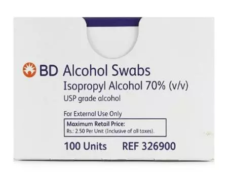 BD Alcohol Swab 100 COUNT СДЕЛАНО В США