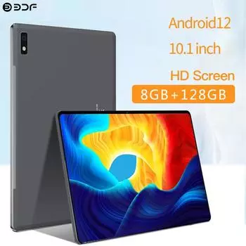 BDF 10,1-дюймовый планшет на базе Android 12, 1280x800, восьмиядерный процессор, 8 ГБ ОЗУ, 128 ГБ ПЗУ, 4G-сеть, ускорение работы с искусственным интеллектом, планшеты, ПК, двойной Wi-Fi, 5000 мАч
