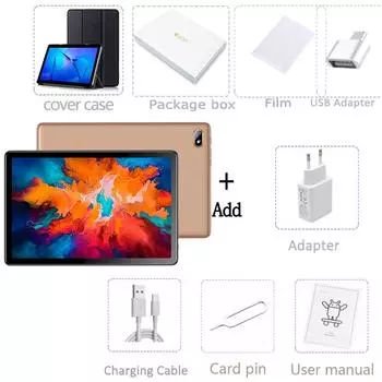 BDF G15 10,1 дюйма, 8 ГБ + 256 ГБ, Android12, планшетный компьютер, 3G/4G LTE/5G/WIFi Standard add cove case золотой