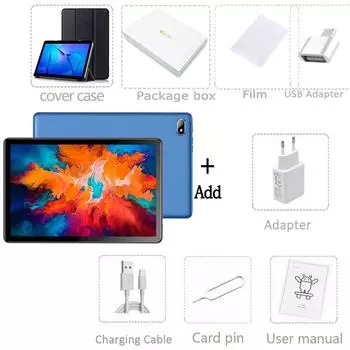 BDF G15 10,1 дюйма, 8 ГБ + 256 ГБ, Android12, планшетный компьютер, 3G/4G LTE/5G/WIFi Standard add cove case синий