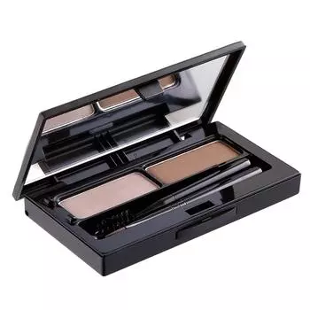 BDIVOB Mega Brow Pact 5,5 г, нет. 2 Средне-коричневый + Темно-серый, 1 шт.