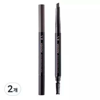 BDIVOB Mega Brow Pencil Auto 0.35g, No. 5 Gray Brown, 2 pcs.