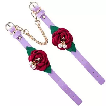 БДСМ бондаж, цепочка с розами, эротический поводок, регулируемое ожерелье из искусственной кожи, БДСМ-колье для женщин, сексуальные пары, игры для взрослых